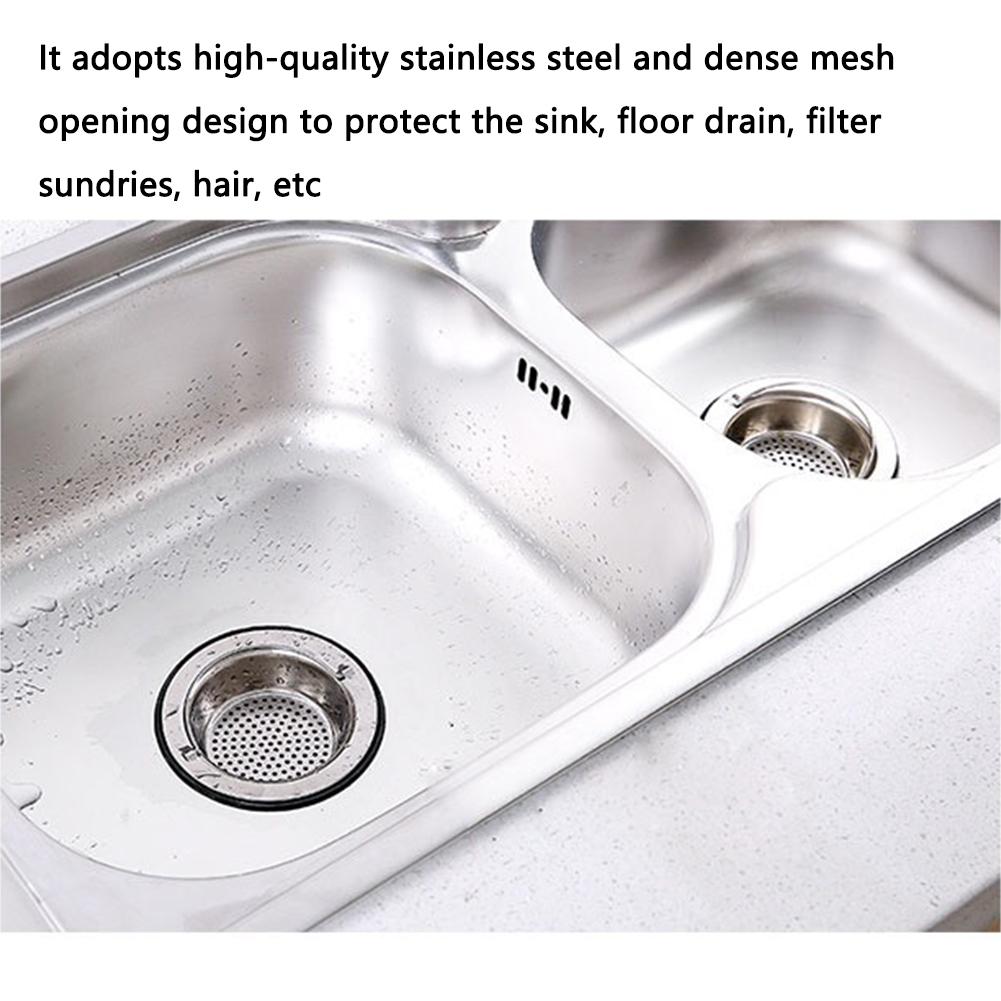 Kitchen Sink Strainer With Handle Design Stainless Steel Rust Free Anti-clogging Drain Strainer