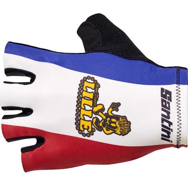 Santini Lille 2025 Cycling Gloves (White)