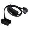 Black Male 16 Pin Diagnostic Flat Cord Adapter Connector Female 8 Core OBD2 Extension Cable with Switch
