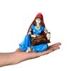 Rajasthanische Dame spielt Harmonium Schauobjekt Polyresin Statue (12,5 cm x 10 cm x 15 cm, Blau und Rot)