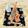 Custom Soccer Beach Towel Personalized Name Football Microfiber Bath Towel 160x80cm Soft Quick Dry Swimming Pool