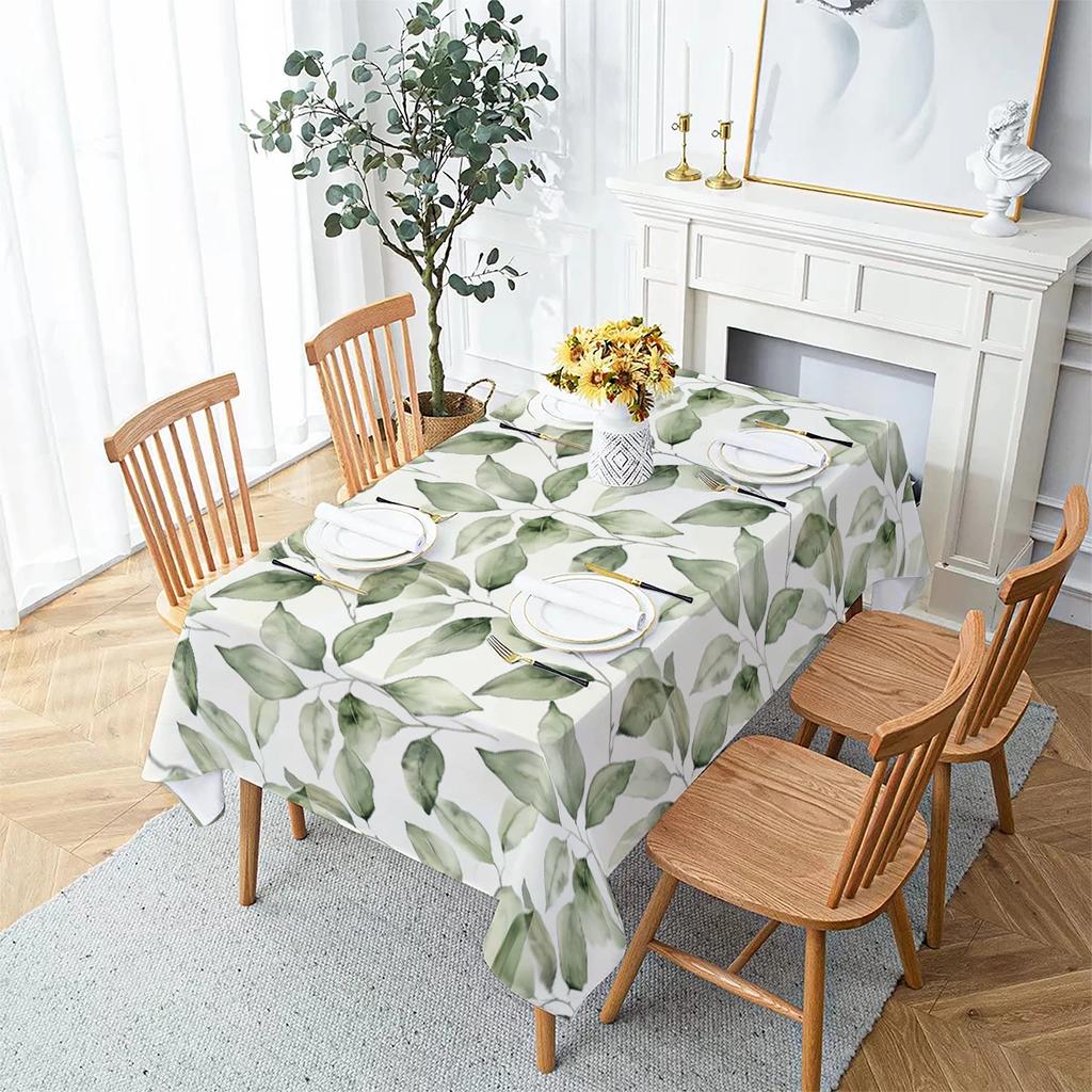 Table Cloth Floral Leaves Palm Leaves Printing Rectangular Tablecloths For Table Party Decoration Dining Tablescover Manteles