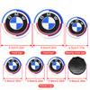 AAAON1 1/4/7Pcs Car Front Rear Logo Hub Center Cover Steering Wheel Center Emblem Stickers For BMW 50th Anniversary E60 E93 G01 E87 G20
