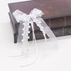 10PCS New Polyester Lace Lace Bow Double Layered White Wedding Bouquet Handmade Flower Ribbon Bows DIY Accessories