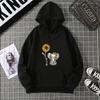 Women's Sunflower Elephant Printing Pattern Round Neck Pullover Long Sleeve Sweater Women Pullover Crew Neck Style