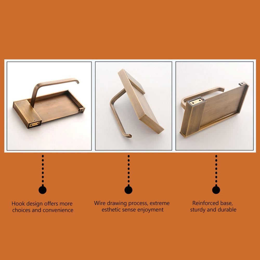 Copper Paper Towel Holder Antique Style Tissue Roll Hanger  Kitchen Bathroom Washroom