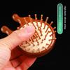 Double-Sided Meridian Comb Scalp Therapy Massage Comb Head Caring Natural Wood Round Handle Comb Scraping Body Massager