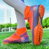 Men's Football Boots Rubber Soft Sole Short-nailed Artificial Turf Leather Youth Kids Football Boots