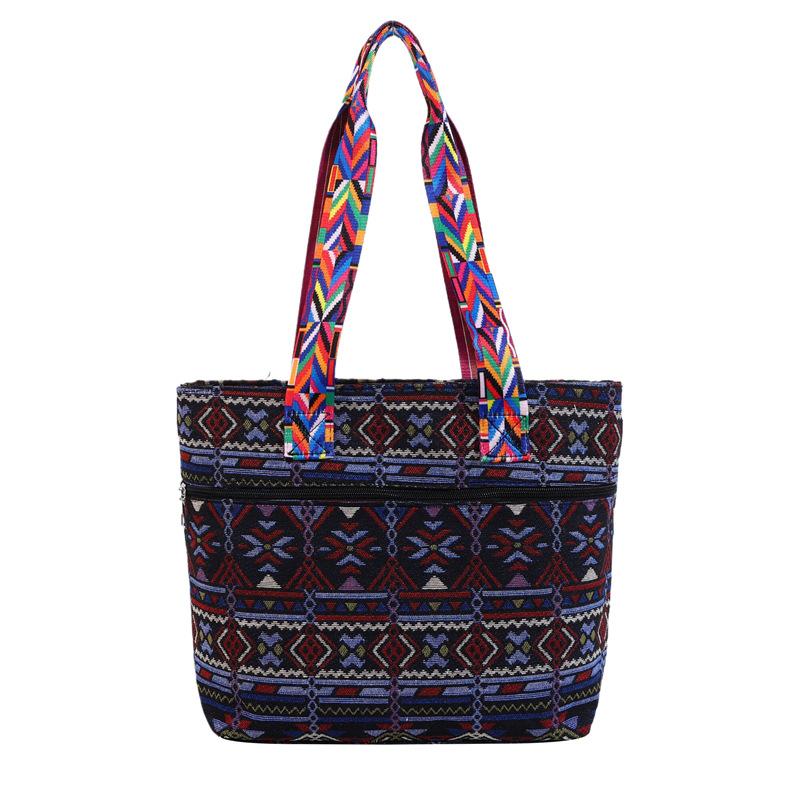 Bag Women's New Fashion Canvas Bag Retro Tote Shoulder Bag Commuter Handbag