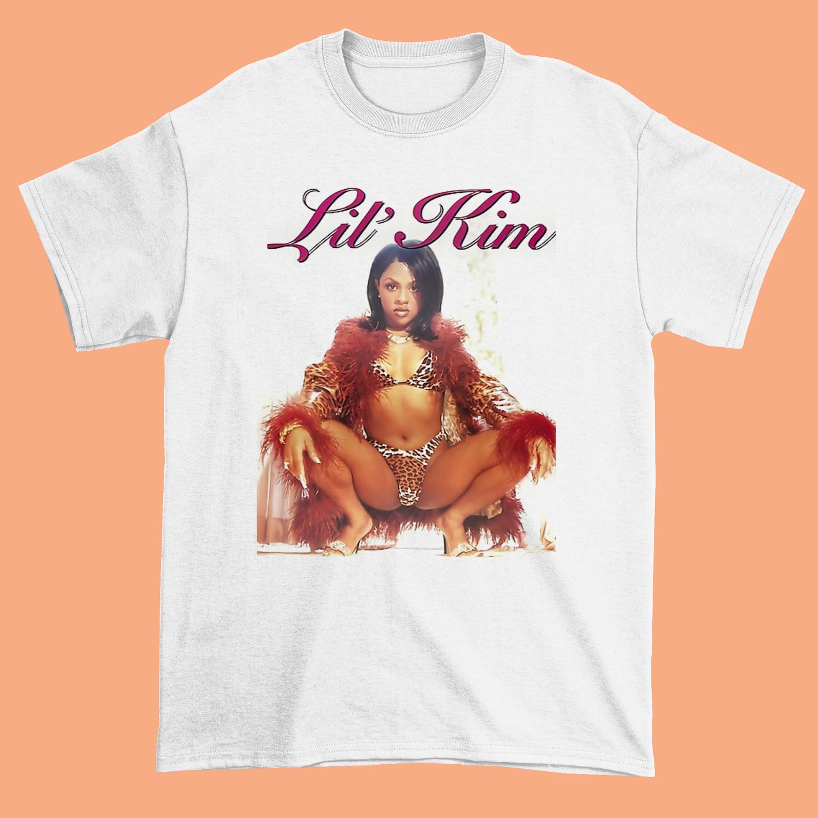 New popular Lil Kim Short Sleeve White unisex Shirt XXXL