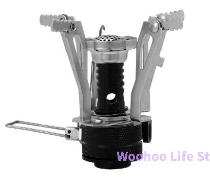 Portable Gas Stove for Camping Ultralight Aluminum Alloy Windproof Outdoor Gas Burner for Picnic Hiking Compact Survival Stove