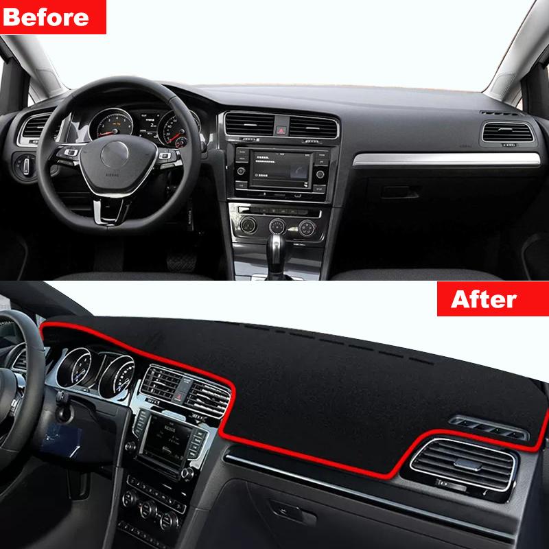 Car Dashboard Avoid Light Pad Instrument Platform Desk Cover Mat Carpets For VW Golf 7 MK7 R Line 2013-2015 2016 2017 2018