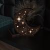 Bohemian Led Luminous Lamp Hollow Wooden Ornament Butterfly Lotus Night Light Sculpture Art For Home Decor