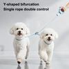 Doppelseitige P-Ketten Hundeleine Rutschfester Griff Hochdichte Nylon-Geflochtene Schnur Verstellbare Länge Y-förmige Haustierleine