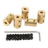 5 Stück RC Wellenkupplungsset Universal 5?5mm Messingwellenkupplung Gelenkverbinder für Motorwelle