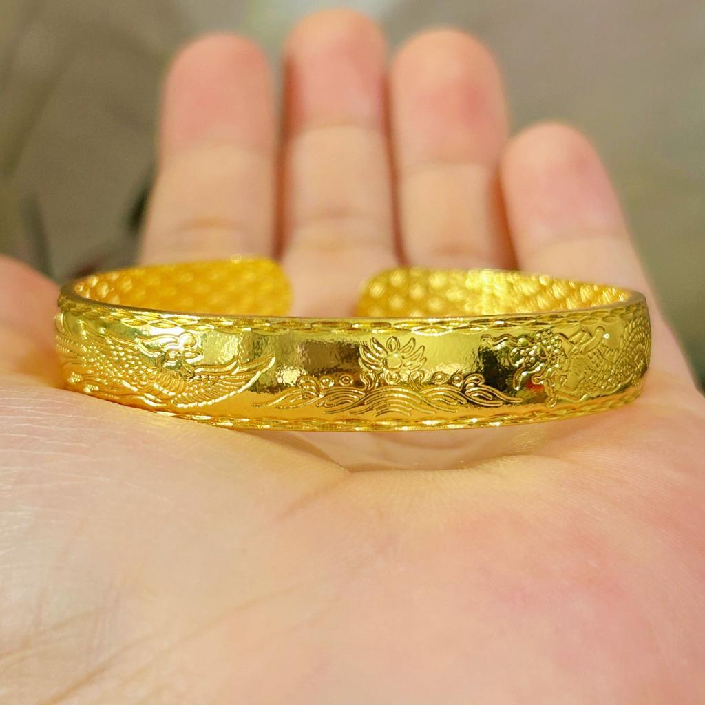 Dragon and Phoenix Chengxiang Heart Sutra Open Bracelet Bracelet Accessories