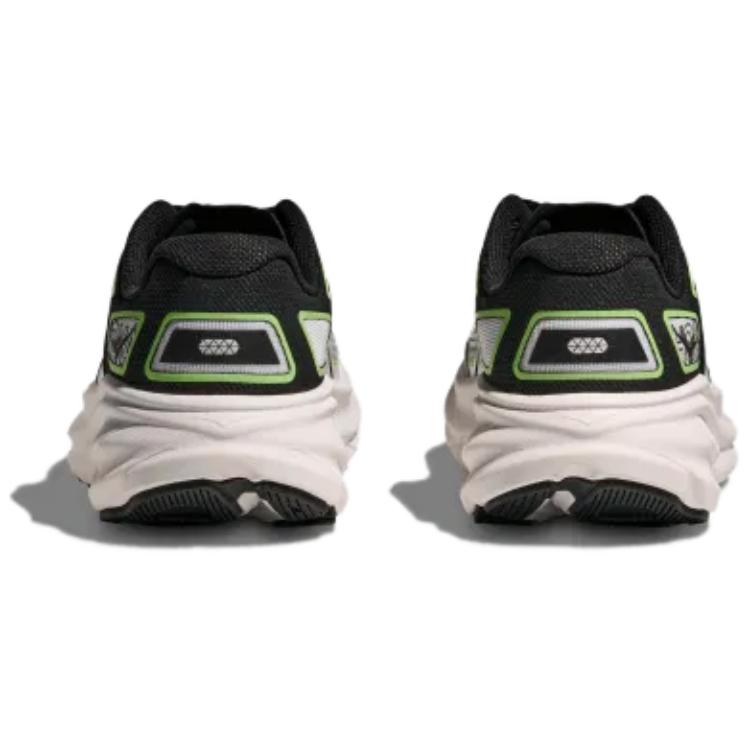 HOKA Clifton One9 White Black Green Unisex Sneakers 1155370-BWHT