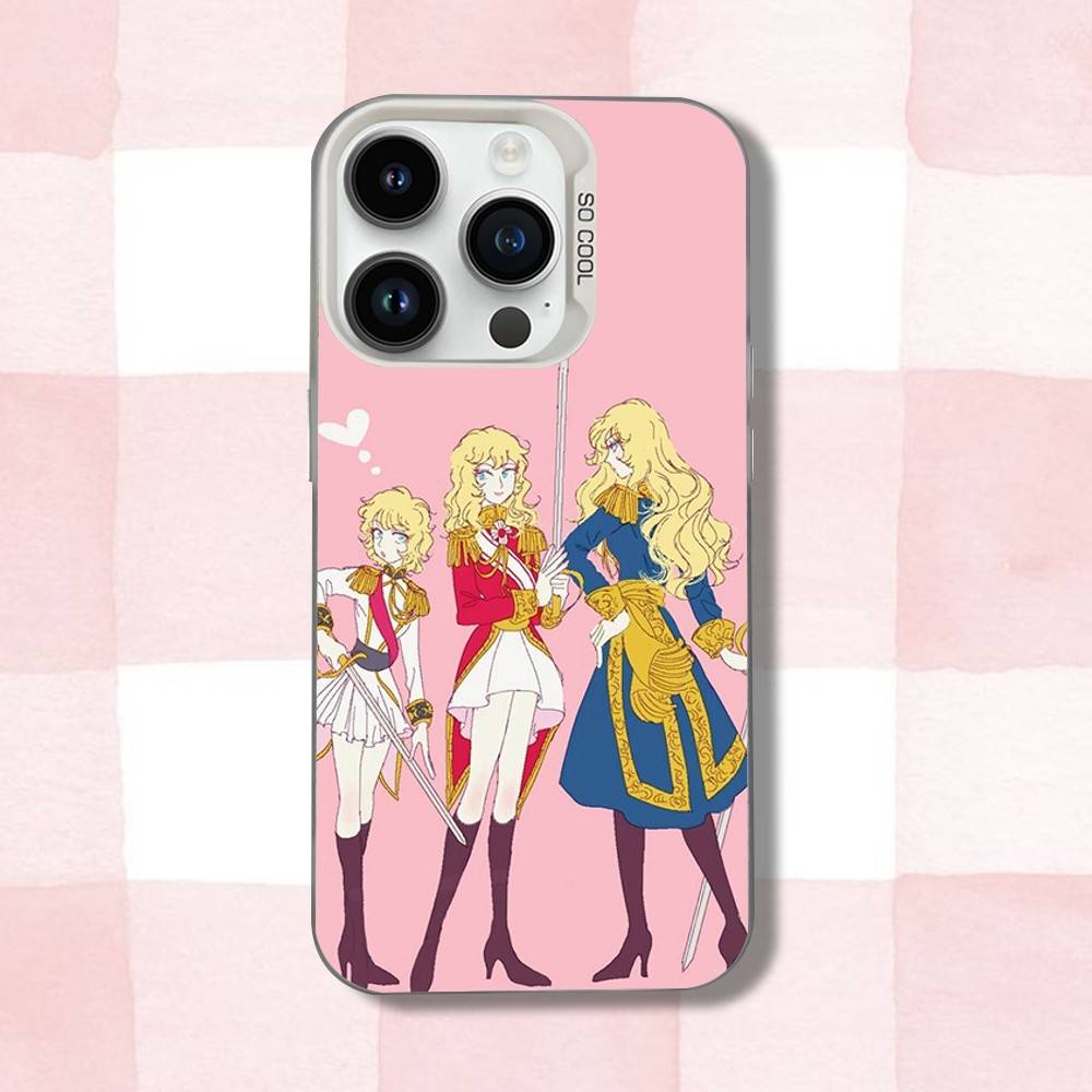 R-Rose Ainme Of V-Versailles Phone Case For iPhone 16,15,14,13,12,11,Pro,XS,Max,Plus,Mini,SE White Candy Matte Shockproof Cover