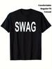 Stylish SWAG Graphic Tees for Both Men And Women - Relaxed Crew Neck Short-Sleeve Shirts