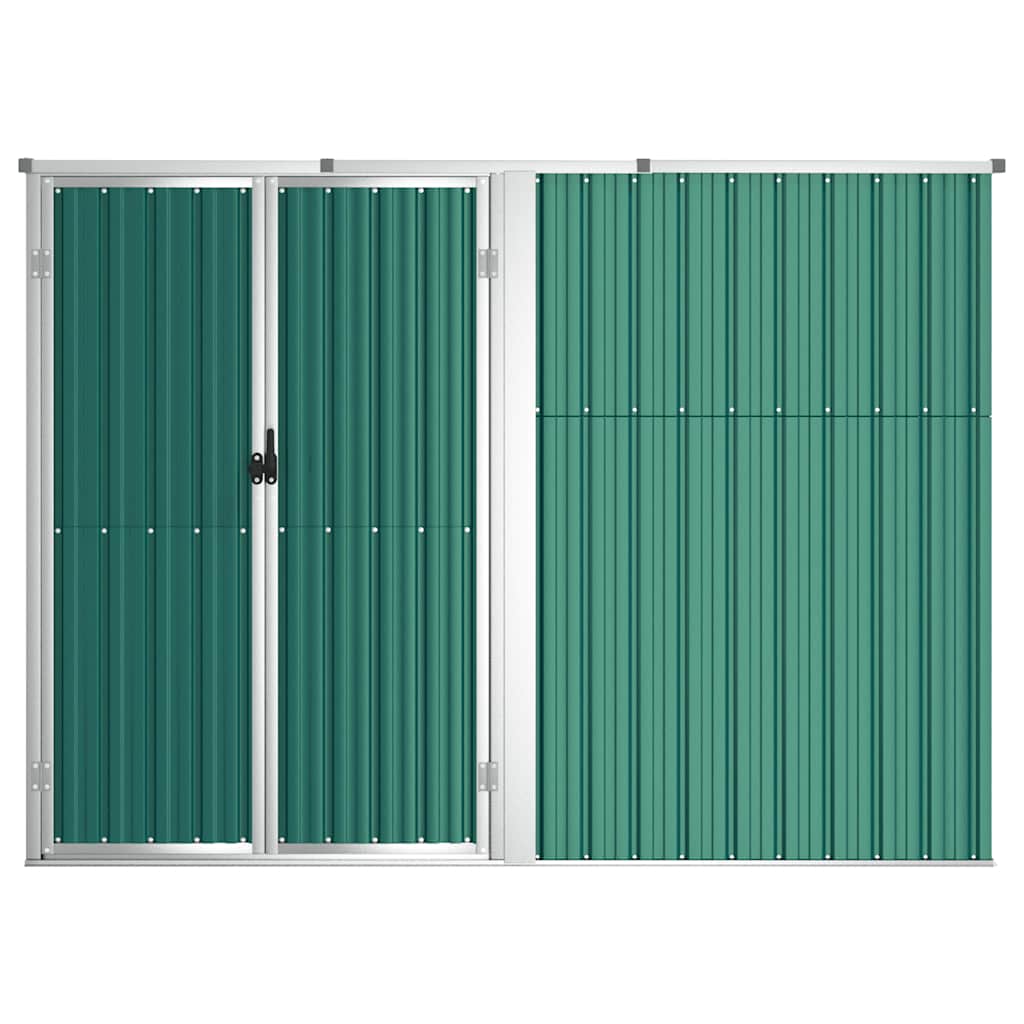 Vidaxl Szopa Ogrodowa, Zielona, 225X89X161 Cm, Stal Galwanizowana