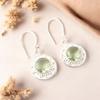 Natural Green Amethyst 925 Sterling Silver Handmade Fashionable Earrings 1.5" EE-153-14