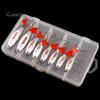 8Pcs 7/10/14/18G Fishing Spoon Lure with Sharp Hook Pike Bass Crappie Walleye Metal Spinner Sequin Jigging Swimbait Saltwater Freshwater Fishing