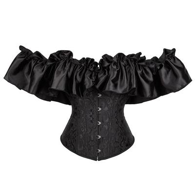 Jacquard Ribbon Satin Lace Body Shaper - Elegant Court Lady Design