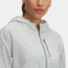Under Armour Launch Ss25 Outdoor Woven Raglan Hooded Long Sleeve Jacket Women Jacket Gray 1381881-377