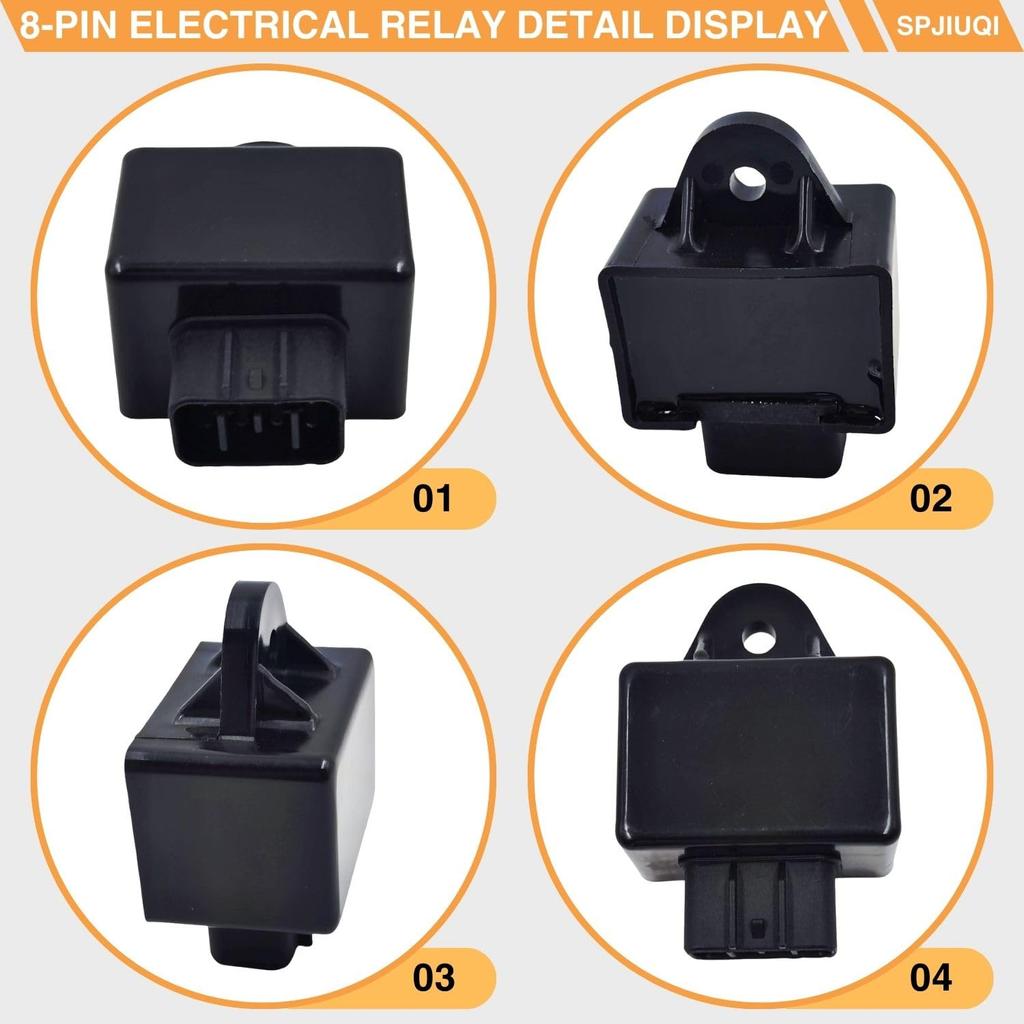12V 8-Pin Electrical Relay Assembly 60E-81950-00-00 Ignite System Unit CDI Compatible with 2002-2015 Yamaha Outboard Motor Jet Boat WaveRunner FX140
