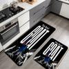 Messi poster Flannel Kitchen Mat Christmas Soft Area Rug Non Slip Floor Carpet Home Decoration