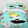 Cartoon Cute Ballet Girl Ballerina Bedding Set Bedroom Soft Modern Bedspreads Comefortable Duvet Cover Quilt Cover Pillowcase