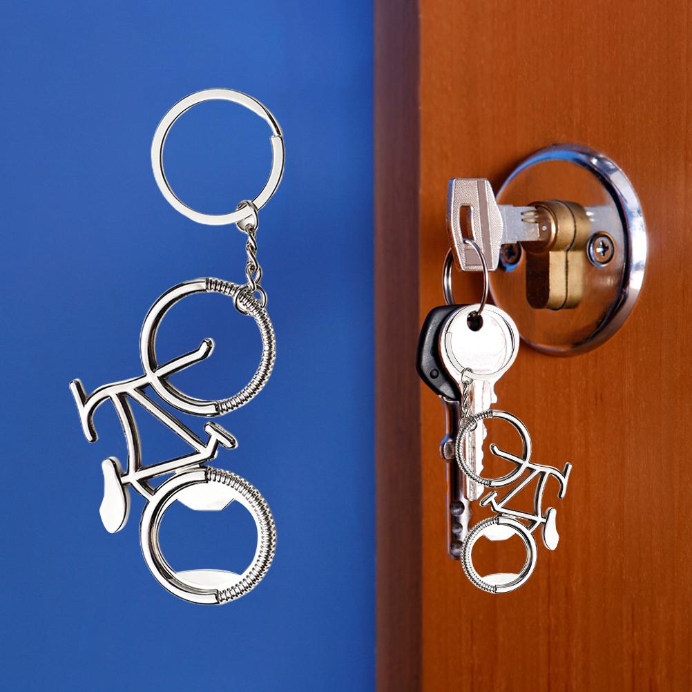 Portable Bottle Opener Keychain Metal Beer Bottle Opener Stainless Steel Bike Bottle Opener Keychain Key Rings