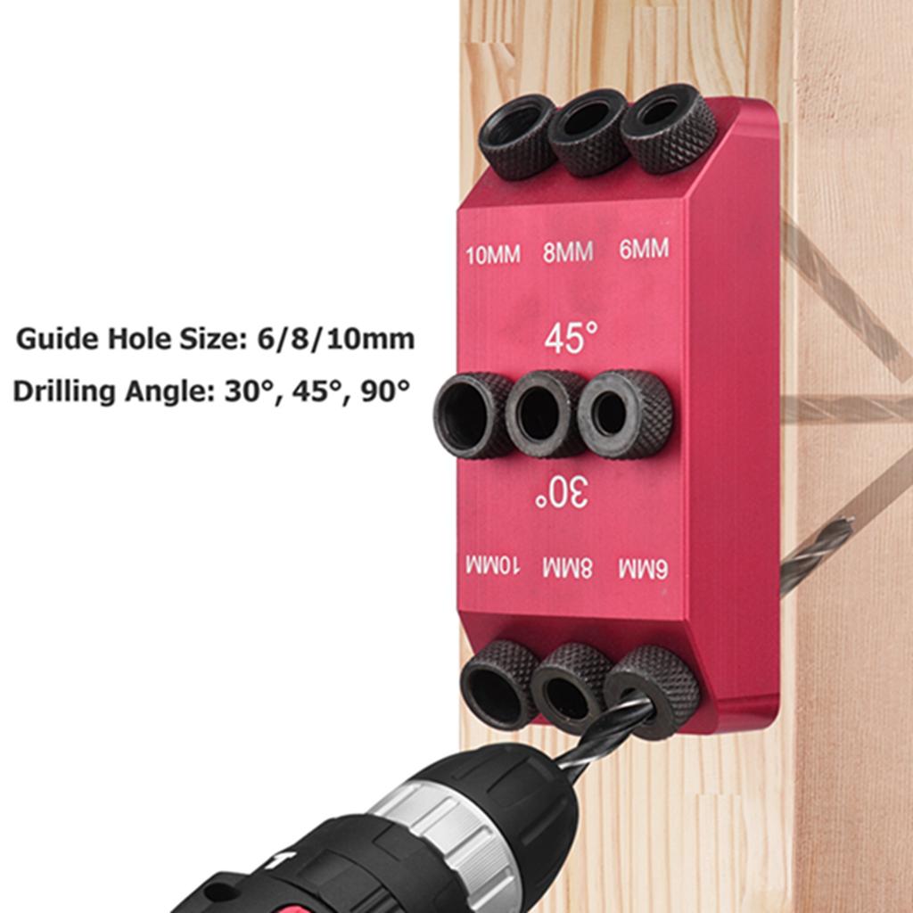 30 degrees  45 degrees  90 degrees  Guide Jig Drill Guide Pocket Hole Jig 30 45 90 Degree Multi Angle Positioner for
