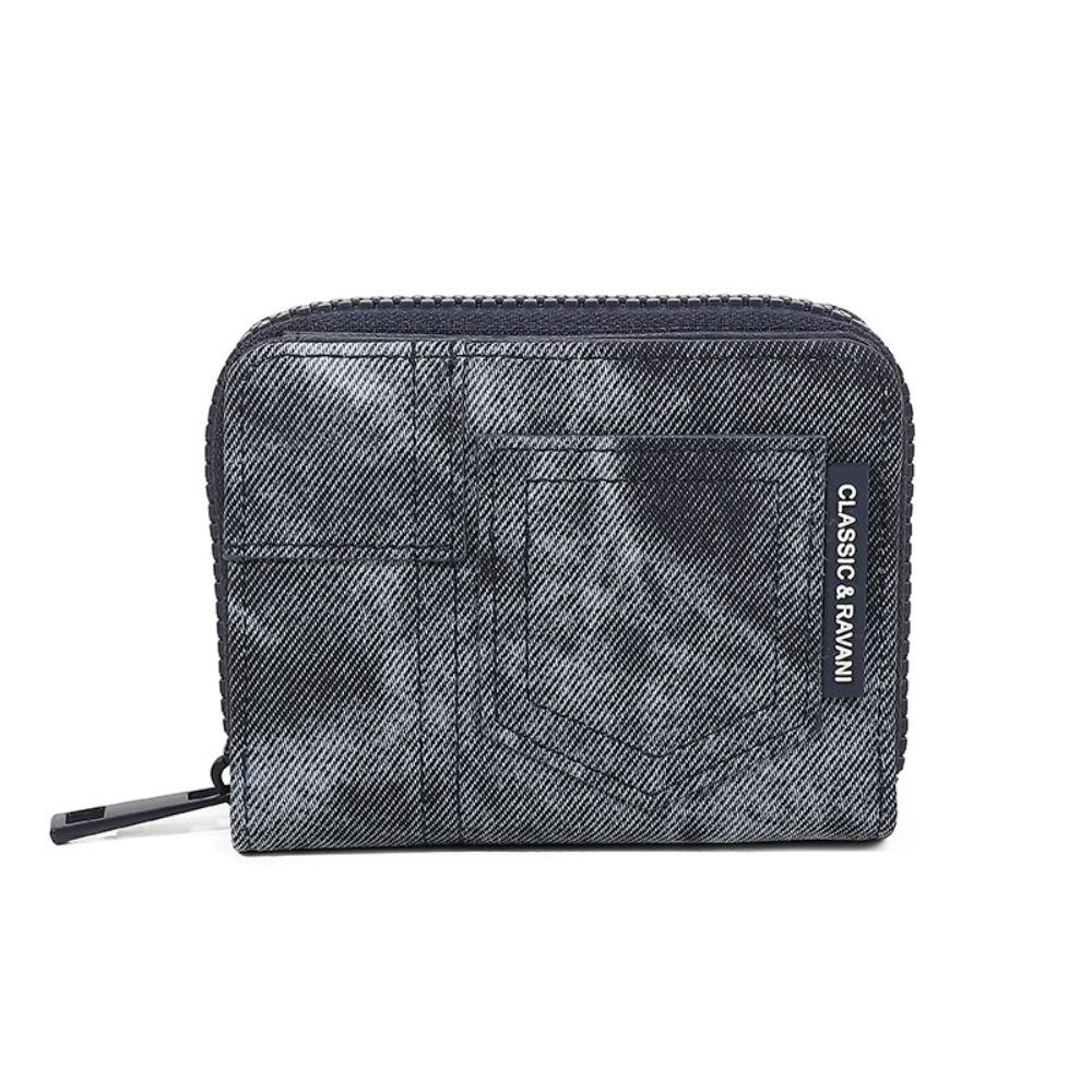 

Korean Style Cowboy Short Wallet Retro Mini Coin Purse Multifunctional Women Clutch Bag Women темно-синий
