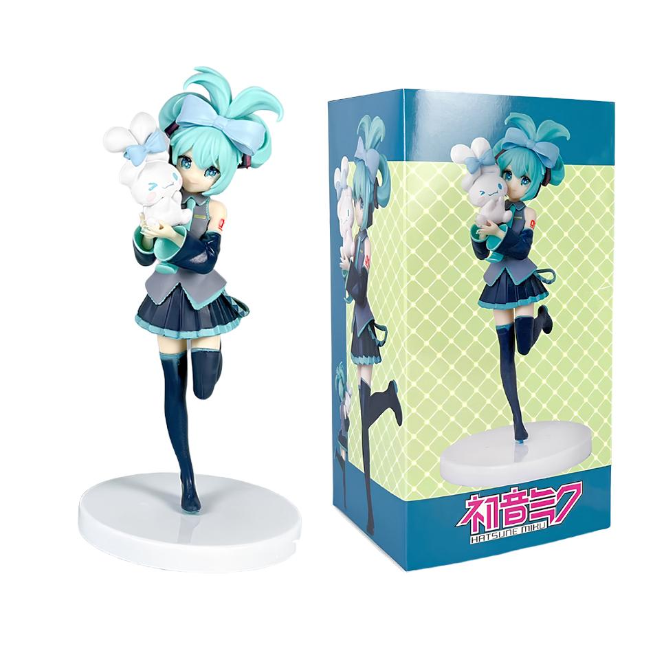 20CM Аніме Hatsune Miku X Cinnamoroll Figure Аніме Peripheral Колекційні моделі Декоративні прикраси Діти Kawaii Подарунок