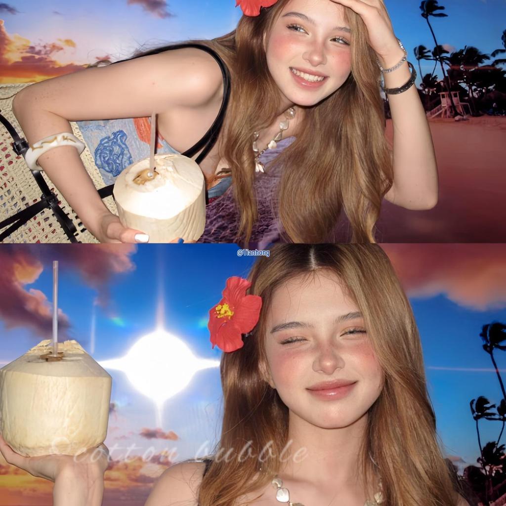 Seaside Sunset Hibiscus Hair Clip - Orange-Red Flower Side Accessory