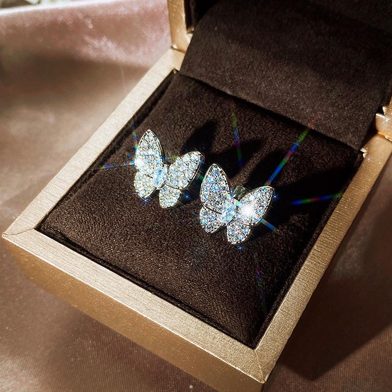 2021 Style, Butterfly Zircon Celebrity Three-piece Jewelry Set