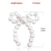 Fashionable Bow Shaped Ear Pendant Vintage Bowknot Earrings Simple Imitation Pearls Eardrop Jewelry for Women Girls