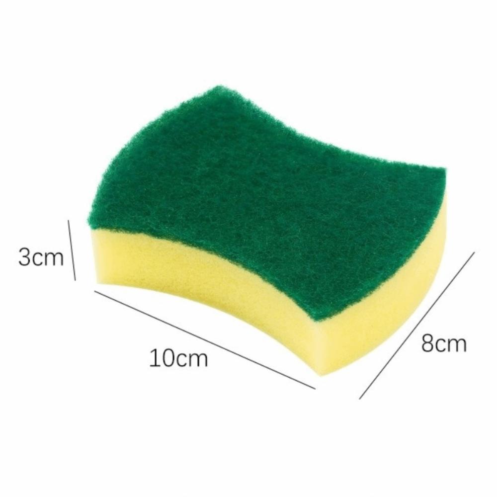 

Reusable Cleaning Brush Double-Sided Scouring Pad Dishwashing Sponge Household Cleaning Tools 2