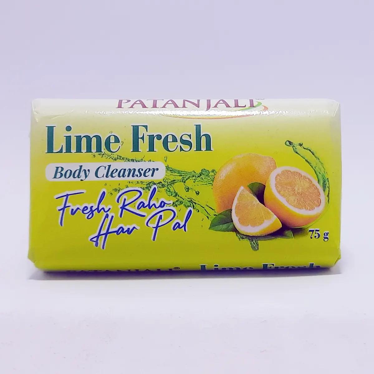 

Patanjali Лайм Фреш Засіб для очищення тіла, З видаленням надлишку жиру, бруду та забруднень 75 г