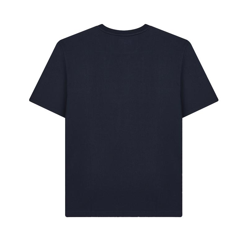 Fila Summer Breathable Versatile T-Shirt Men Tops Mystic-Blue F11M439110FDB