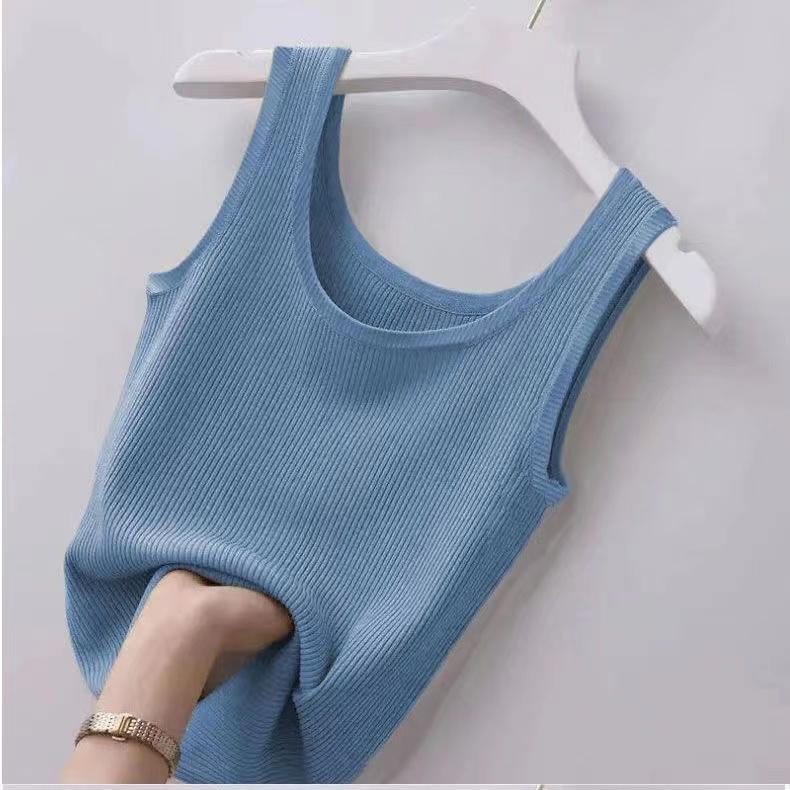 Vesta Ženy Slim Outer Wear Vnitřní vrstvení Spodní Košile Bez rukávů Tenký Top