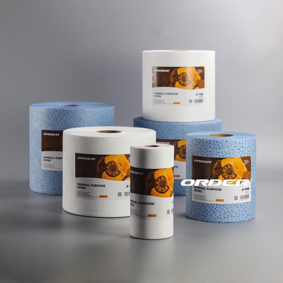 Industrial Heavy Oil Absorbent Dust-Free Wiping Paper Roll Large Roll, 1 Roll/Box