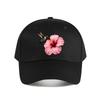 Hummingbird Hibiscus Flower Baseball Cap Adjustable Cotton Print Outdoor Casual Adjustable Hat