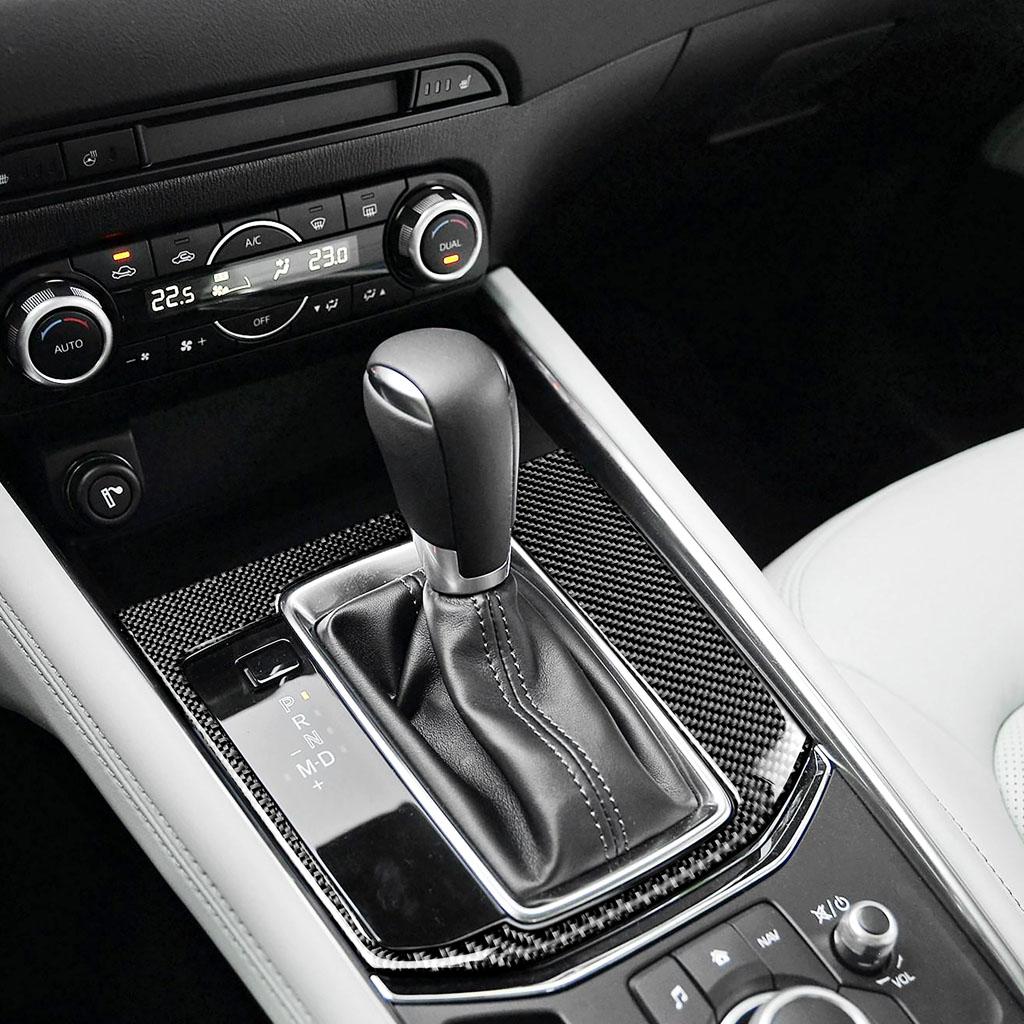 For Mazda CX-5 CX5 2017-2024 Carbon Fiber Central gear shift display Panel Cover Car Accessories Interior Decorative Stickers