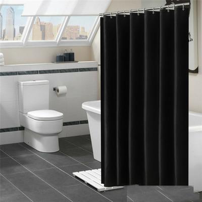 Pure Color Waterproof Bathroom Shower Curtain Mildew Proof Thickened Polyester Bath Curtain Home Hotel Supplies