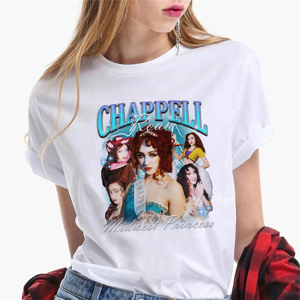 Chappell Roan t shirt girl Retro 80s Grunge harajuku Comfortable t shirt 2000s Psychedelic Comfortable Punk Vintage Digital