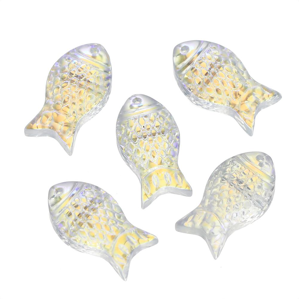 10pcs/lot Gradual Small Goldfish Glass Beads Crystal Czech Spacer Beads For DIY Jewelry Making Necklace Handmade Accessories