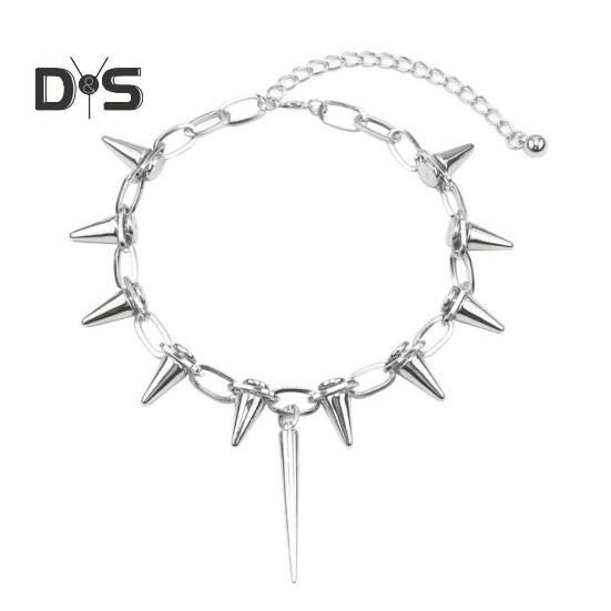 Spike Choker für Frauen Männer Goth Punk Halskette Metall Spike Kette Choker Rock Night Club Nieten Schmuck