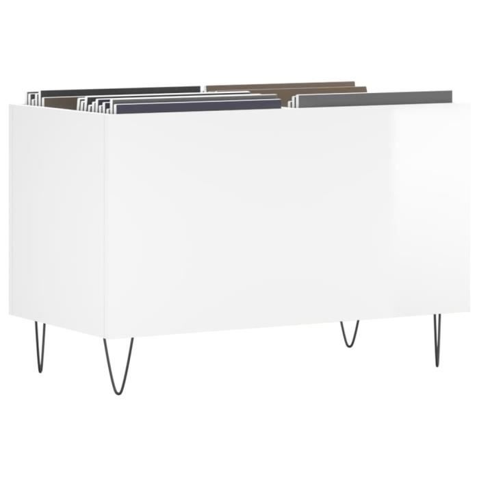 VidaXL Record Cabinet High Gloss White 74.5x38x48cm Engineered Wood 831726